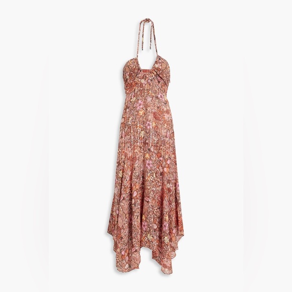A.L.C. Dresses & Skirts - ALC Amina Asymmetrical Printed Georgette Halterneck midi dress